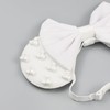 JIAHANG White Velvet Adjustable Mouse Ear Hair Bow Headband with