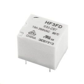 EHHXTXFWA 5PCS Relays HF3FD-005-ZST HF3FD-012-ZST HF3FD-024-ZST 5PIN DC 5V 12V 24V 10A 250VAC Power Relay (Size : HF3FD-024-ZST 24V)