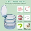COITEK Denture Case Retainer Cleaning Case, 3-Layer Soaking Container Denture