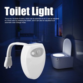 Hilitand Toilet Light, Motion Sensor Dual LED Ceramic Texture Toilet Bowl Light Automatic Colour Changing Night Light