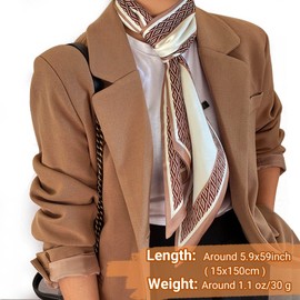 Dailyacc Hair Scarf for Women Fashion Silky Satin Headscarf Wrap Breathable Lightweight Neck Scarves For Handbag Accessories（27.5"× 27.5"