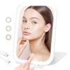 TREASO Travel Makeup Mirror, Portable Mirror with 3 Adjustable Light