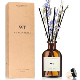 WEALD TRIBE Reed Diffuser Set for Bathroom Decor, Sticks Diffuser with Essential Oils Included | Ocean Scent 4.0 fl oz Fragrance Oil | Defusers for Home Living Room Shelf Decor Apartment Essentials
