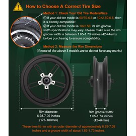 BANGTING 2PCS 60/70-6.5 Scooter Tire Tubeless - 10x2.50 Front or Rear Replacement Puncture-Proof Solid Tires, 10x2.50-6.5 Airless Off-Road Tire for Segway G30/G30D/G30LP/G30D II (Red)