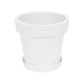 Prosperplast Blumentopf Übertopf inkl. Untersetzer Blumenkübel 29.5 x 27.5 cm Weiss Pflanzkübel Pflanztopf Kunststoff Lofly