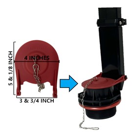 Kohler Class Five Red Rubber Flapper for Two-piece toilets w/a Large (3.75-inch Wingspan) Replaces#1078441, 1016546,1042313, by Nuflush (2) (Not order if you have a round over flow tube)