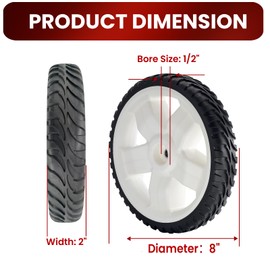 SENZHAO 11 Inch Drive Wheels for Toro 137-4837, 115-2885, 119-0313 Lawn Mower Rear Wheel Tire Fits for Toro 20339 20378 20959 21329, 1 Pack