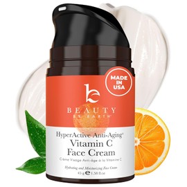**Beauty by Earth Vitamin C Face Cream – Organic Brightening & Anti-Aging Moisturizer, Made in the USA**