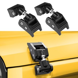 STANVEE Hood Latches Aluminum Hood Latches Fits Jeep Wrangler JK/JKU 2007-2017, JL/JLU 2018-2022 and Jeep Gladiator 2020-2022（Black）