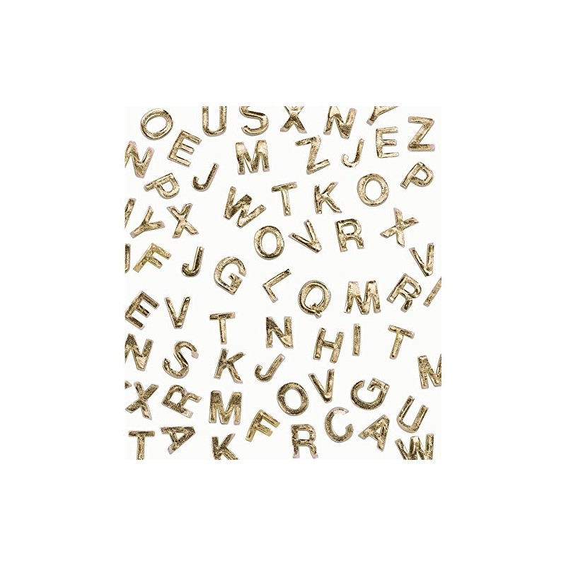 Rayher Wax Letters, 9 mm 2 Pieces, Gold N Gold