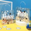 Pineraap 24Pcs Volleyball Clear PVC Gift Bags with Handles, Reusable