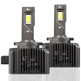 RUNEWAX D1S D1R LED Headlight Conversion Kits Low High Beam 6500K Xenon White 12V OEM Replacement HID Bulb Plug N Play CANBUS Error Free, Pack of 2