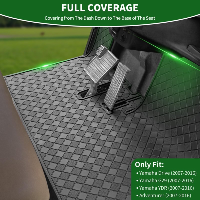 Cartalia Golf Cart Floor Liner Mat 8mm Thick Rubber Full