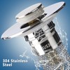 Anytin 2pcs Bathroom Sink Drain Strainer Pop Up Sink Drain