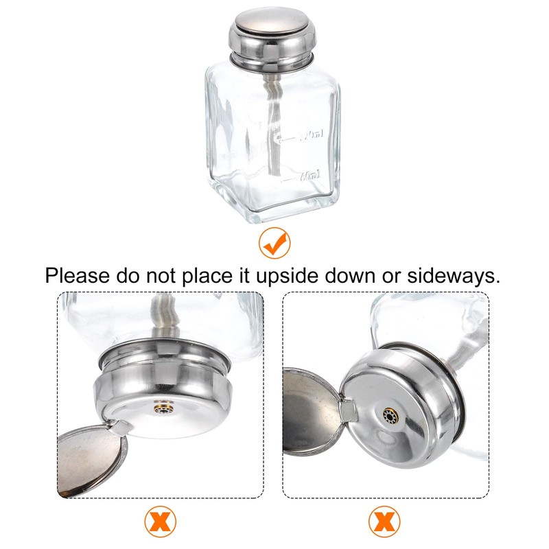 sourcing map 3pcs Solvent Alcohol Dispensers 120ml(4oz) Conical Push Down