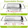 Expandable Stainless Steel Dish Drying Rack Over The Sink For