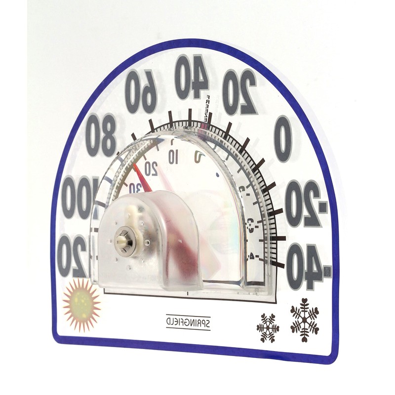 Springfield Static Cling Indoor Outdoor Thermometer, Temperature Gauge for Patio,