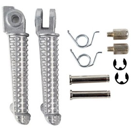 TCMT SliverFront Foot Pegs Footpeg Footrest Bracket Set Fit for Yamaha YZF R1 1998-2025 R1S R1M 2015-2024 YZF R6 2003-2020 YZF R6S 2003-2009 Replace for 1KB-27451-00-00/1KB-27461-00-00