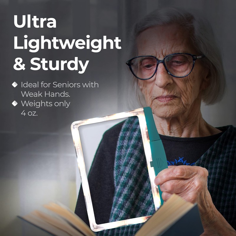 MAGNIPROS 5X [Rechargeable] LED Page Magnifier | 3 Stepless Color