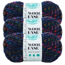 (3 Pack) Lion Brand Yarn 640-617 Wool-Ease Thick and Quick Yarn, City Lights