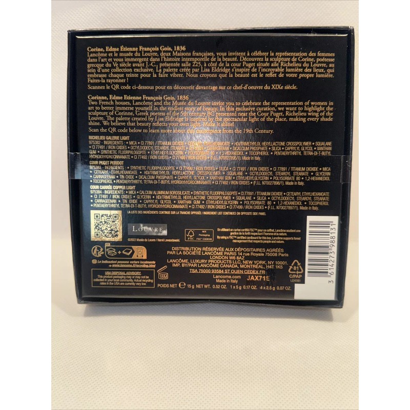 Lancôme Lancome x Louvre Richelieu Wing Palette New Face and