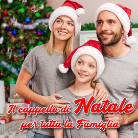 D&D FAMILY | 3 Stück Weihnachtsmütze aus weichem Plüsch | Unisex Weihnachtsmütze | Weihnachtsmütze perfekt für Partys, Dekorationen und Geschenke | Weihnachtshüte mit Pompom und Fellkrempe