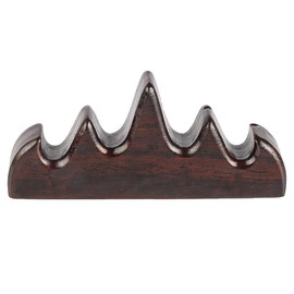 ZONADAH Calligraphy Brush Holder Rack Wood Brush Pen Stand 4 Slots Wooden Brush Pen Rest Mountain Shape Chinese Japanese Calligraphy Writing Ink Holder Rest for Beginners