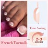 240pc White French Tip Press on Toenails Women Fake Toe
