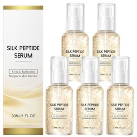 Collagen Silk Peptide Ampoule, Anti-Aging Serum, Lifting Firming, Hydrating, Boost Elasticity & Smooth Wrinkles, All Skin Types Daily Travel Use (5pcs)