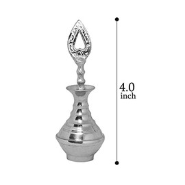 Stainless Steel Silver Surmadani Surmaholder, Surmedani 4.0 Inch, for Wedding and Casual Use