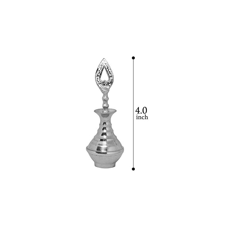 Stainless Steel Silver Surmadani Surmaholder, Surmedani 4.0 Inch, for Wedding