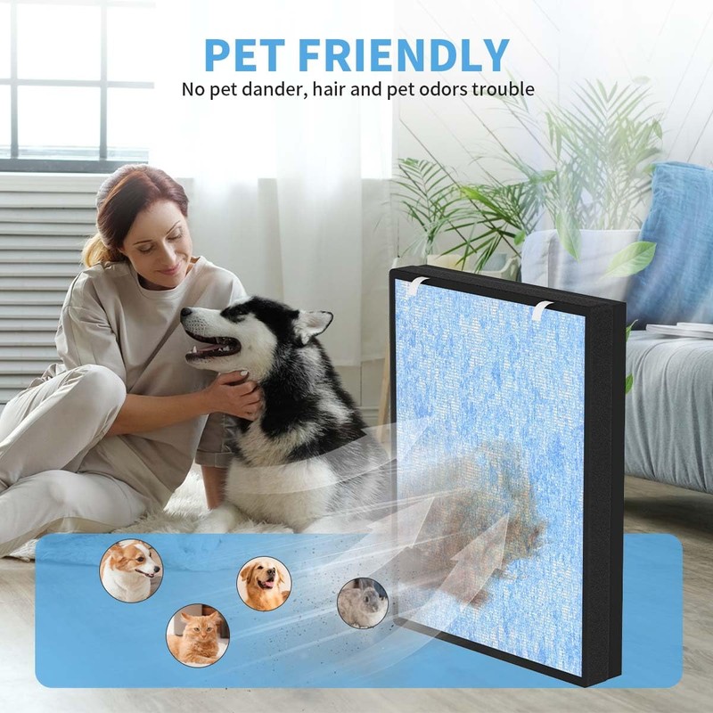 SAKEGDY HSP002 Replacement Filter Compatible with Hathaspace Smart True HEPA
