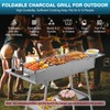 IRONWALLS Portable Charcoal Grill Outdoor Cooking, 32”L x 10”W Folded