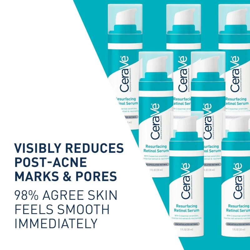 CeraVe Resurfacing Retinol Serum For Post Acne Marks, 1 Fl