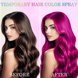 Temporary Hair Color Spray for Women and Kids, One-Time Use Hair Color Wax, Washable Disposable Natural Hair Spray Hair Strong Style for Party, Hollowen, Cosplay (Pink, 120ML)