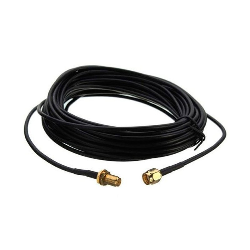 CABLEPELADO 2m SMA Coaxial Cable Black Male to Female Wi-Fi