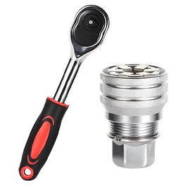 ZIMISI Adjustable Universal Socket Wrench, 10-19mm Magic Sleeve Tool with Ratchet Wrench, Manual Socket Set for Power Drill, Torque Wrench, 3/8" Drive Ratchet (Sockets/Ratchet Wrench)