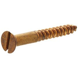 The Hillman Group 1944 10 x 1-1/4 Brass Flat Head Slotted Wood Screw 20-Pack, 1.25 inches
