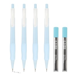 M&G 4Pcs Mechanical Pencil Set, 0.9mm Mechanical Lead Pencils with 40PCS HB Lead Refills for Drafting Sketching Art Class Writing Office Classroom, Blue