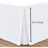 LinenHome White Box Pleated Base Valance Sheets Double Bed Skirt