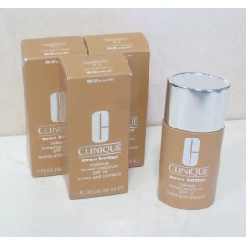 CLINIQUE EVEN BETTER MAKEUP SPF 15 - WN 68 BRULEE (MF) - 1 OZ BOXED LOT OF 3