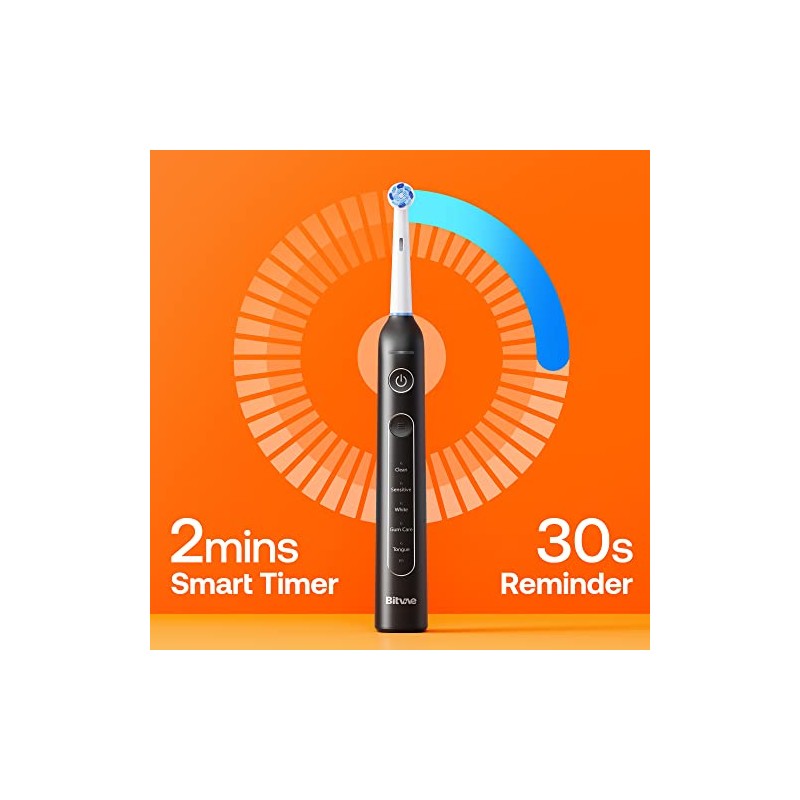 Bitvae Cepillo de dientes electrico giratorio para adultos y niños