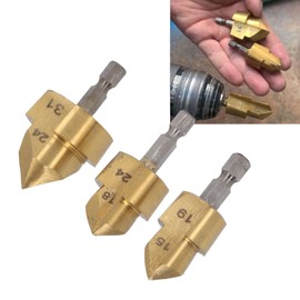 3 Piece Set PPR Lifting Drill Bit - 1/4 Inch Hex Shank Water Pipe Expansion Drill Hole Opener Expander