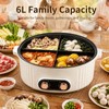 4-Compartment Hot Pot, 6L Large Stew Pot with Divider, Dual