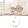 DIY Wall Clock Frameless Design Self Adhesive 3D Decorative Effect
