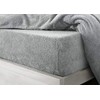 Teddy Bear Fleece Fitted Bed Sheet Extra Deep 30 cm or Duvet Covers Single Double King Super King Size UK (King, silver)