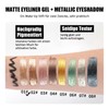 Glitzer Lidschatten & Matte Eyeliner, 2in1 Liquid Metallic Eyeshadow &