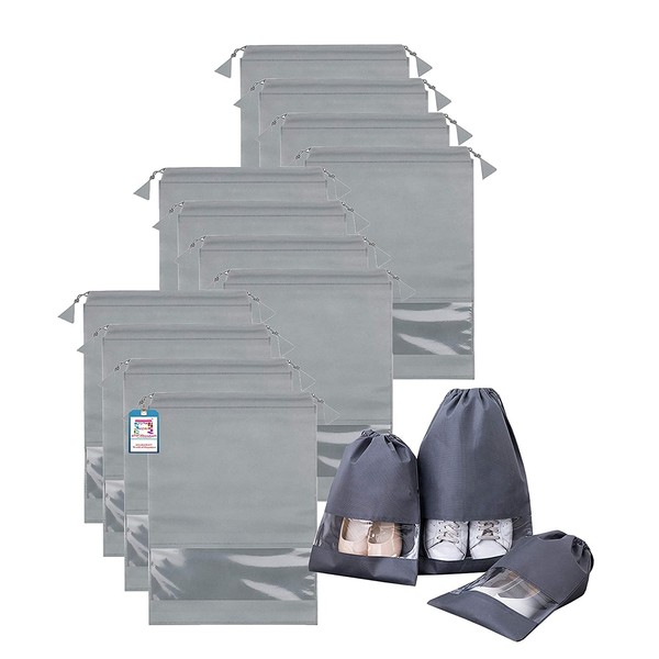 atorakushon 12 Piece Non Woven Shoe Bag Portable Travel Shoe