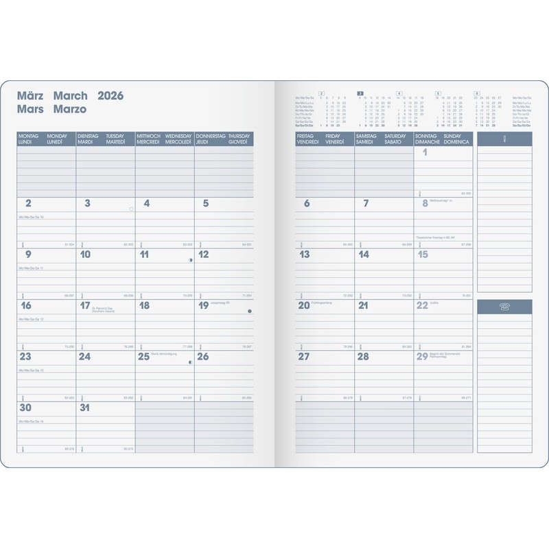 BRUNNEN Buchkalender Premium Mod. 739 2026 „SlimLine“ | 170×240 mm,