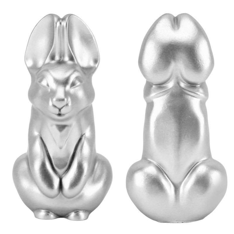 Rabbit Sculpture Smoothly Resin Rabbit Statue Decorative Exquisite Bunny Figurine